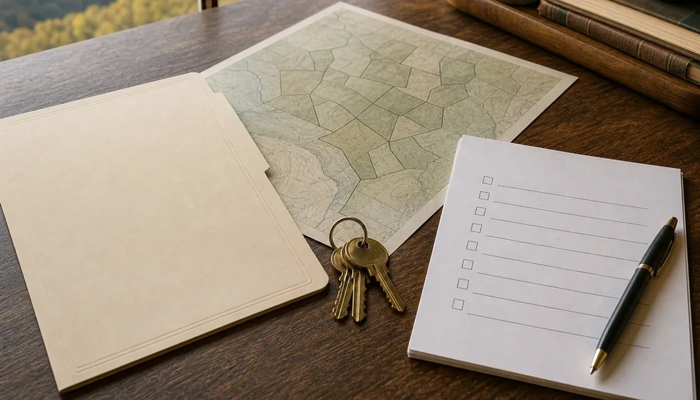 Title company closing documents for inherited Texas land
